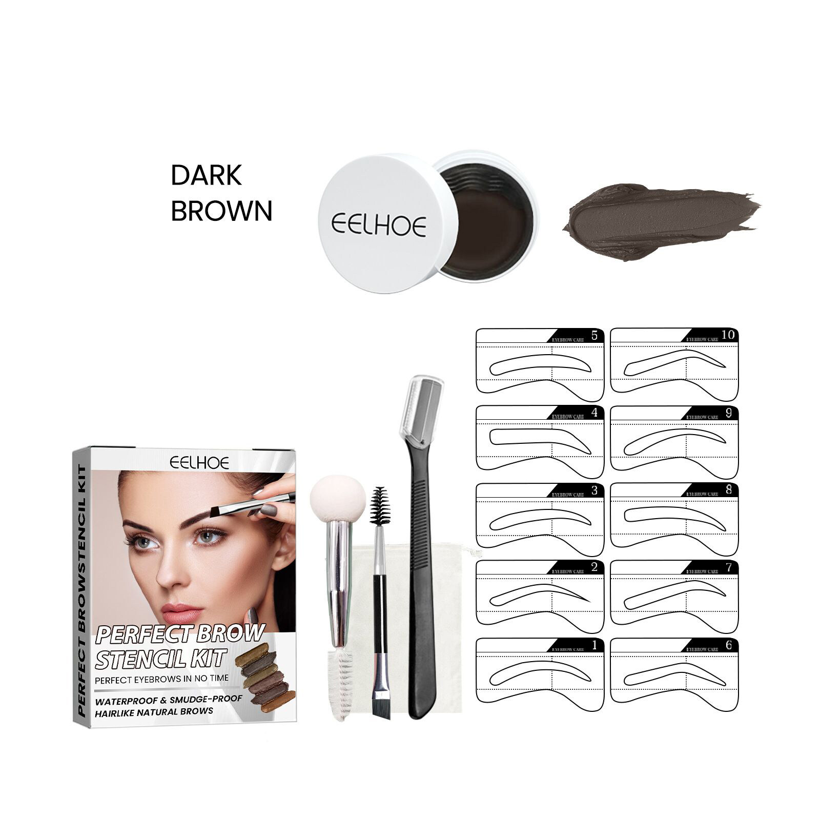 Eelhoe Perfect Brow Stencil Kit 2 pcs 