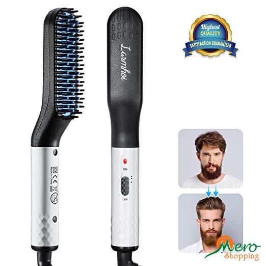Beard and Hair Straightener Brush