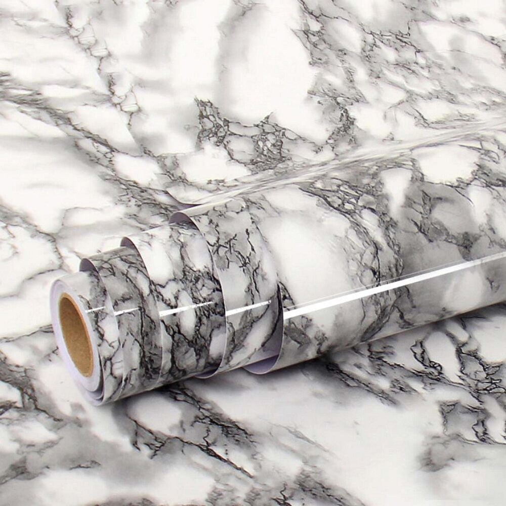White Marble Wrap Granite Wallpaper sticker (60cm x 2cm)-2pcs