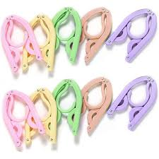 Foldable Hanger With Clips 6Pcs 