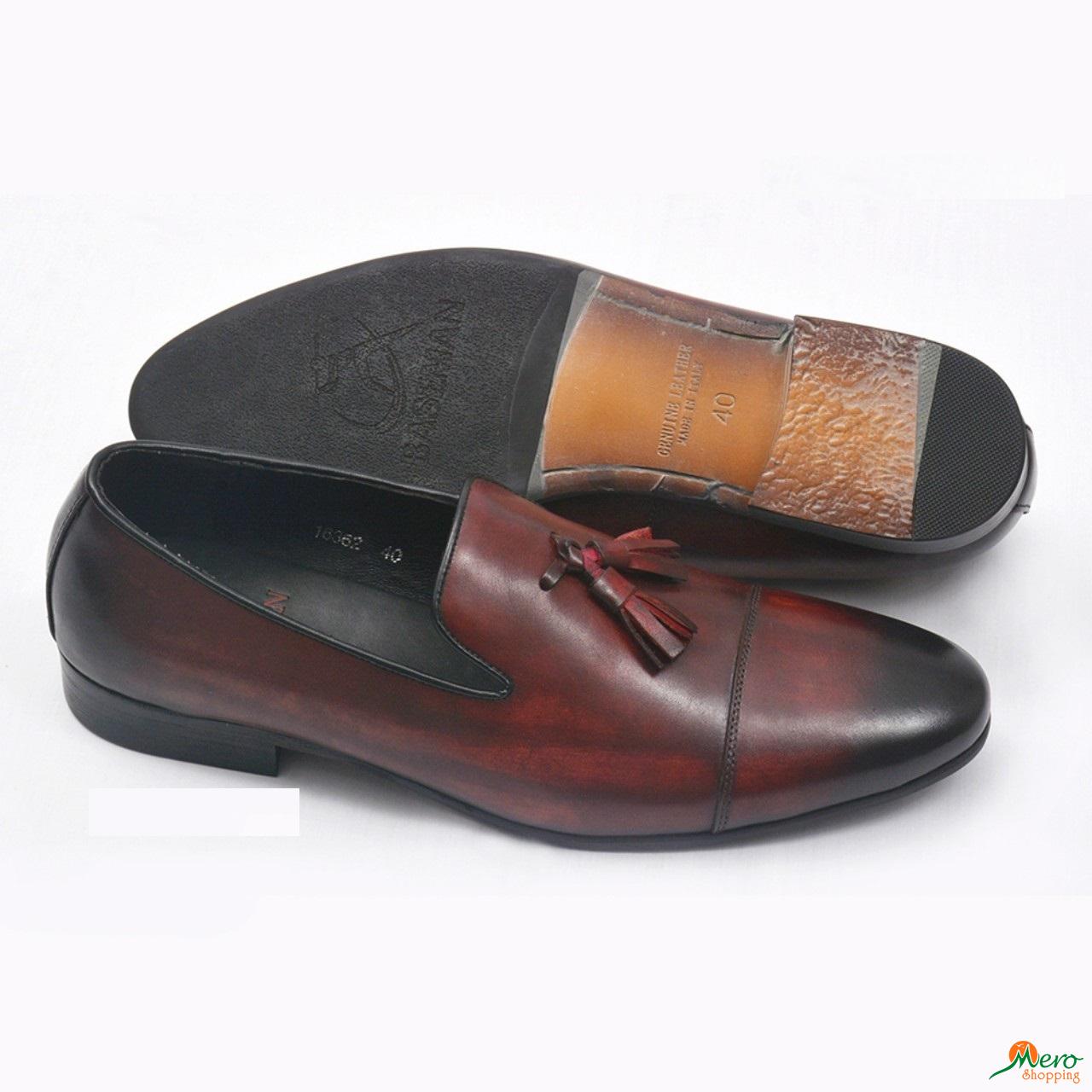 Dark brown loafers shoes 