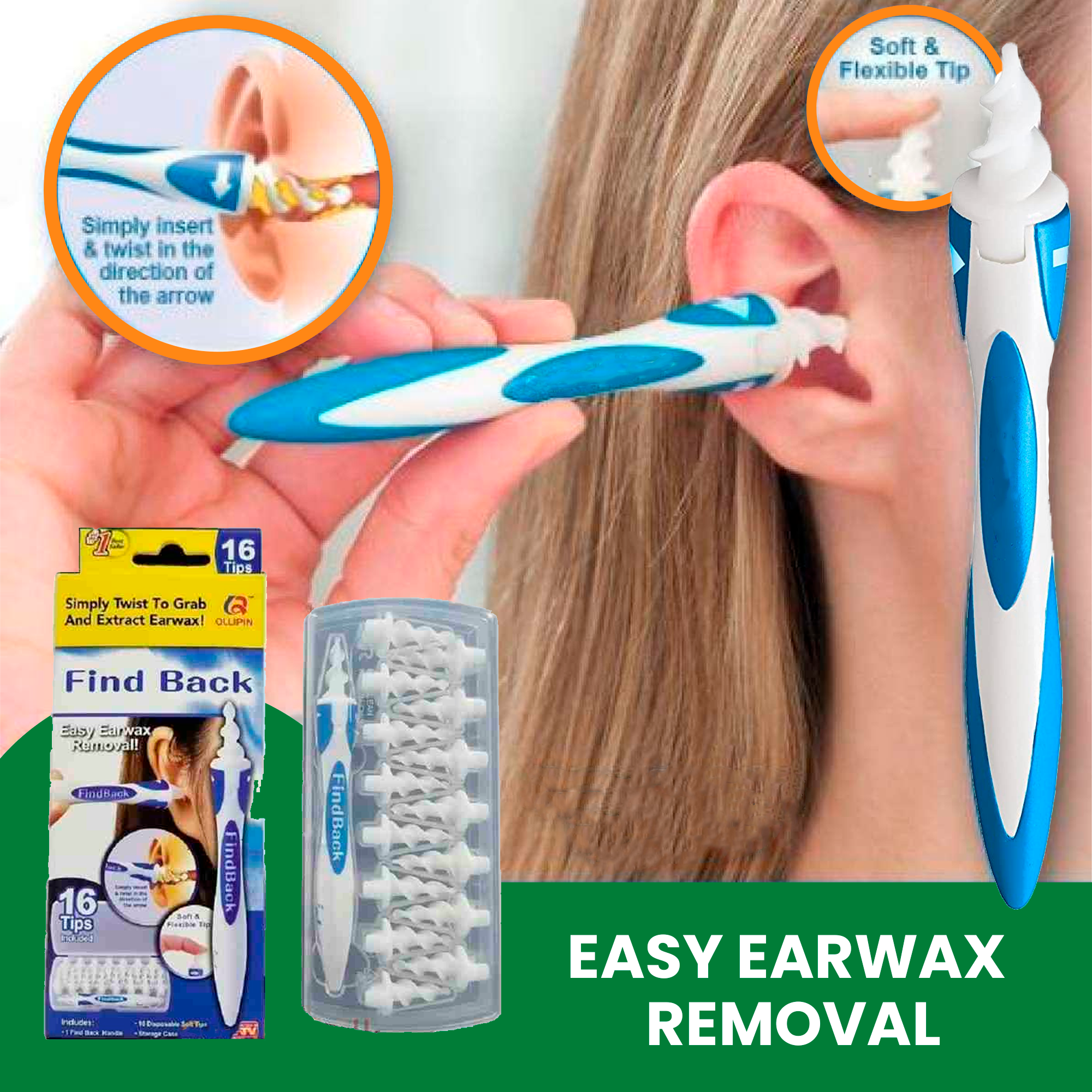 Find Back Easy Earwax Removal Simple Twist 