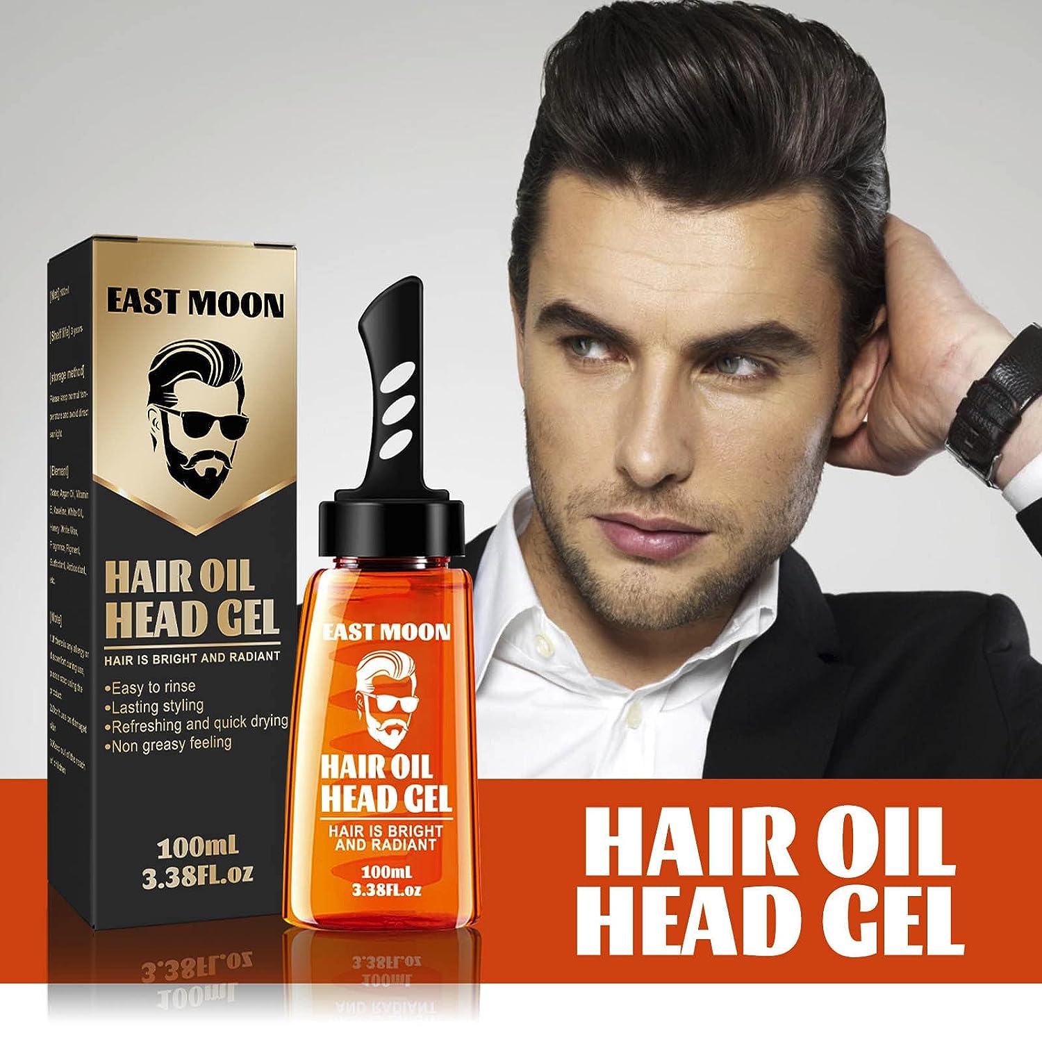 Men Hair Styling Gel with Comb 