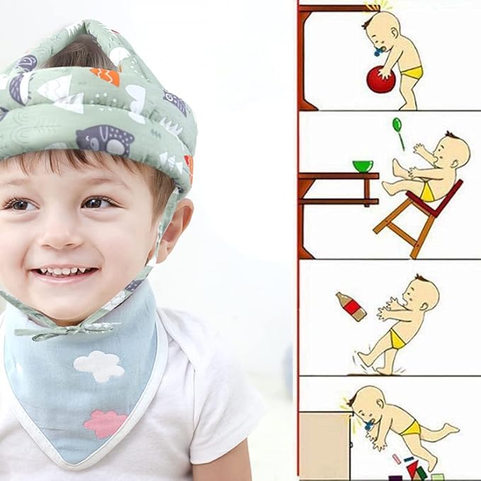 Anti Fall Baby Safety Hat Soft & Comfortable Head guard Helmet for Infant Toddler’s Head Protection With Lace Lock