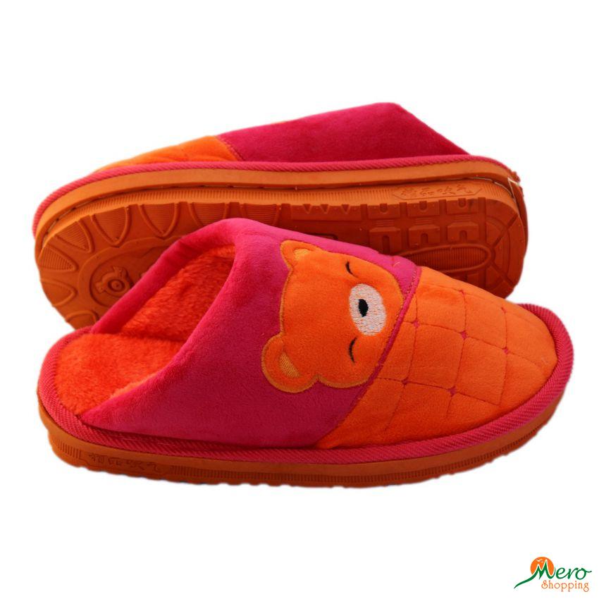 Pink/Orange Fur Slipper 