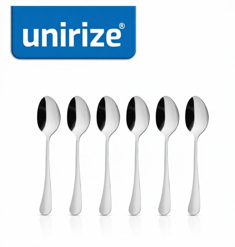 Unirize Tea Spoon 6-Piece Stainless Steel Set 