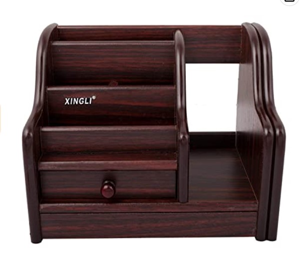XINGLI Multi-Utility Wooden Desk Organiser