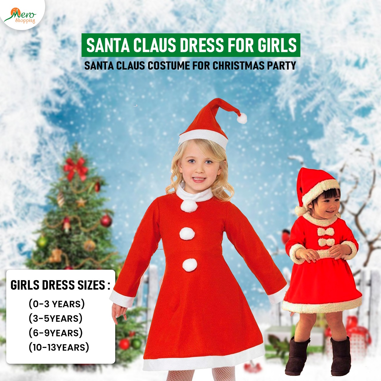 Santa Claus Dress for girls 