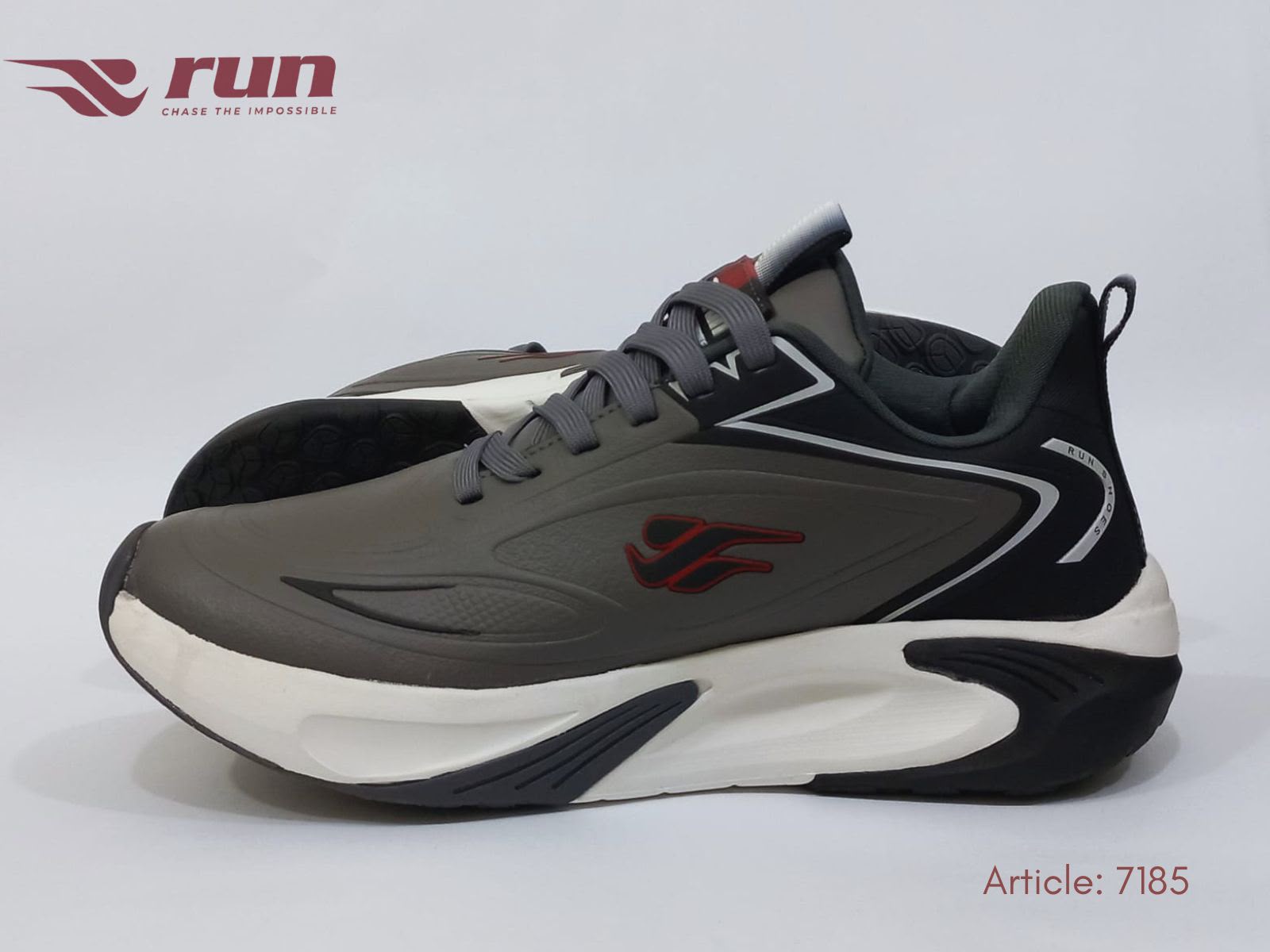 RUN Model 7185 Dark Gray Running Shoes for Men 