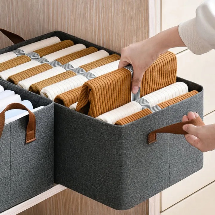 1 Pics Foldable Closet Drawer Organizer with Compartments 