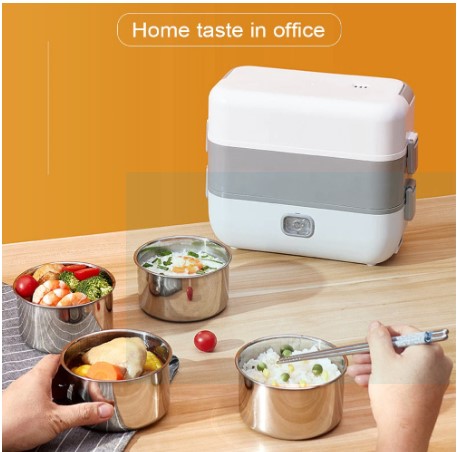 Stainless Steel Electric Lunch Box 2 Layer  