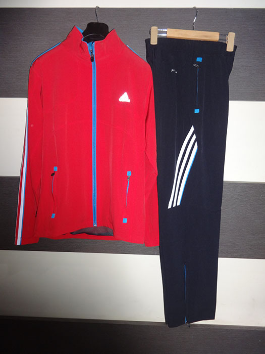 Adidas Red and Black Tracksuit 