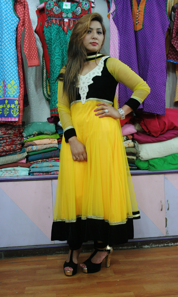 Anarkali Yellow Kurta Salwar