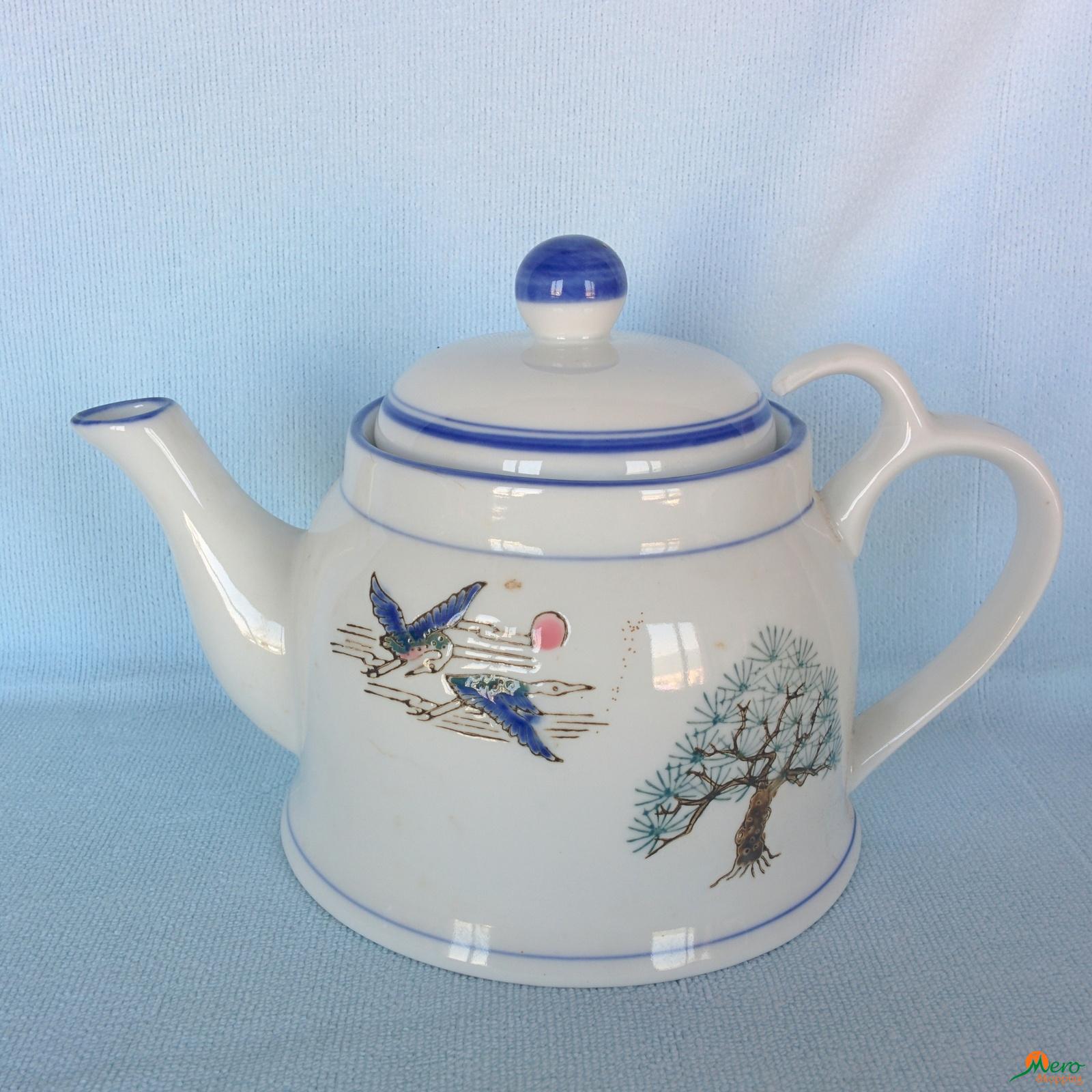 Buy Online Blue and White Ceramic Teapot in Kathmandu Nepal