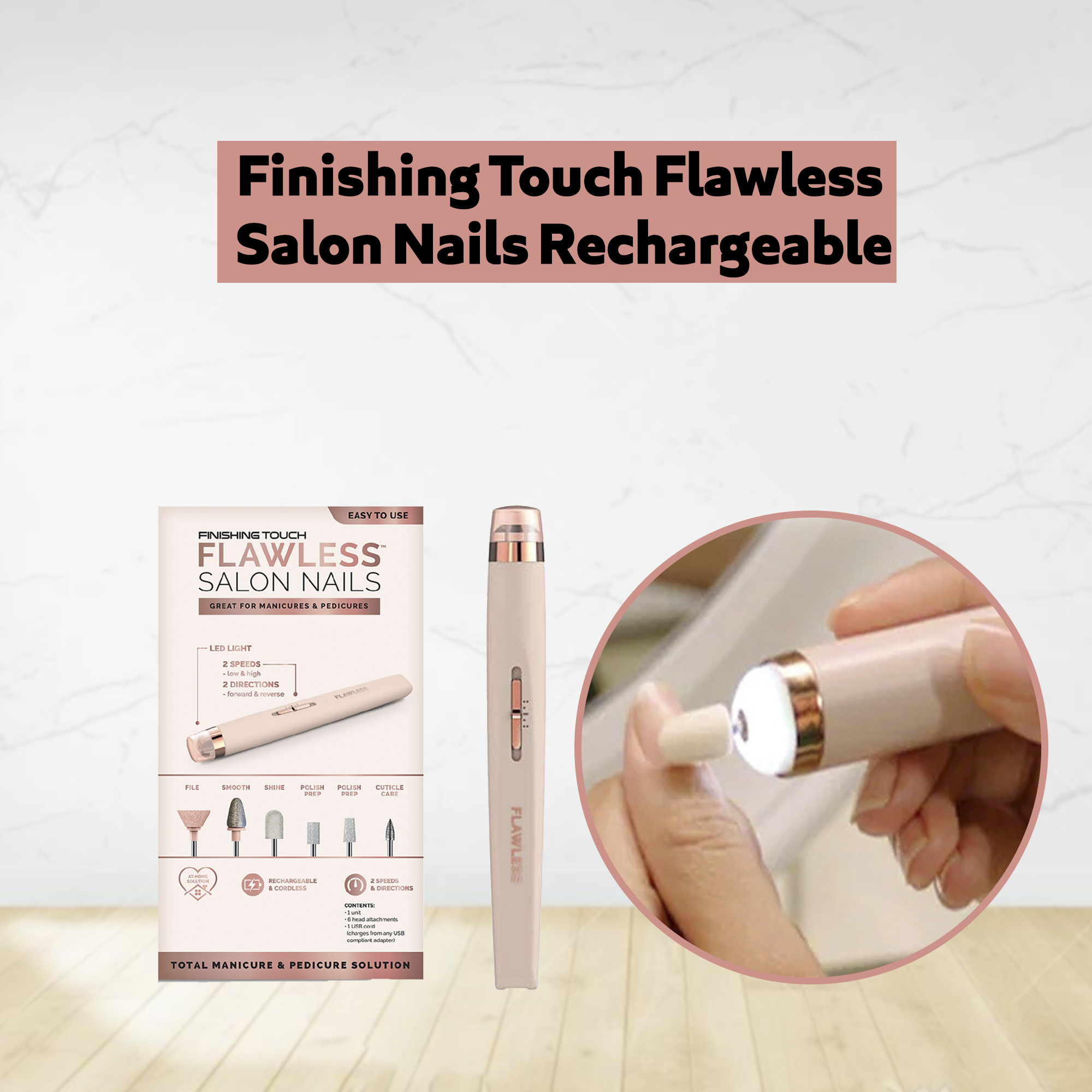 Flawless Finishing Touch Salon Nails Total Manicure & Pedicure Solution