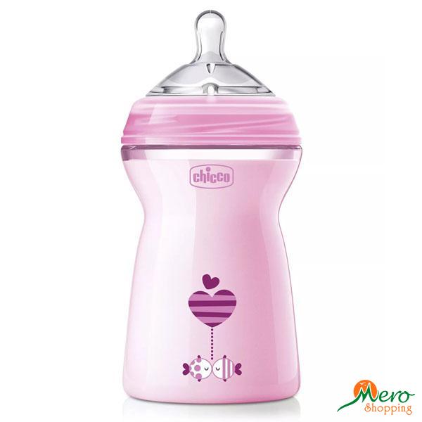 CHICCO-NATURALFEELING FBOTTLE 6M+ 330ML PINKCOLOR (00080837110000) 