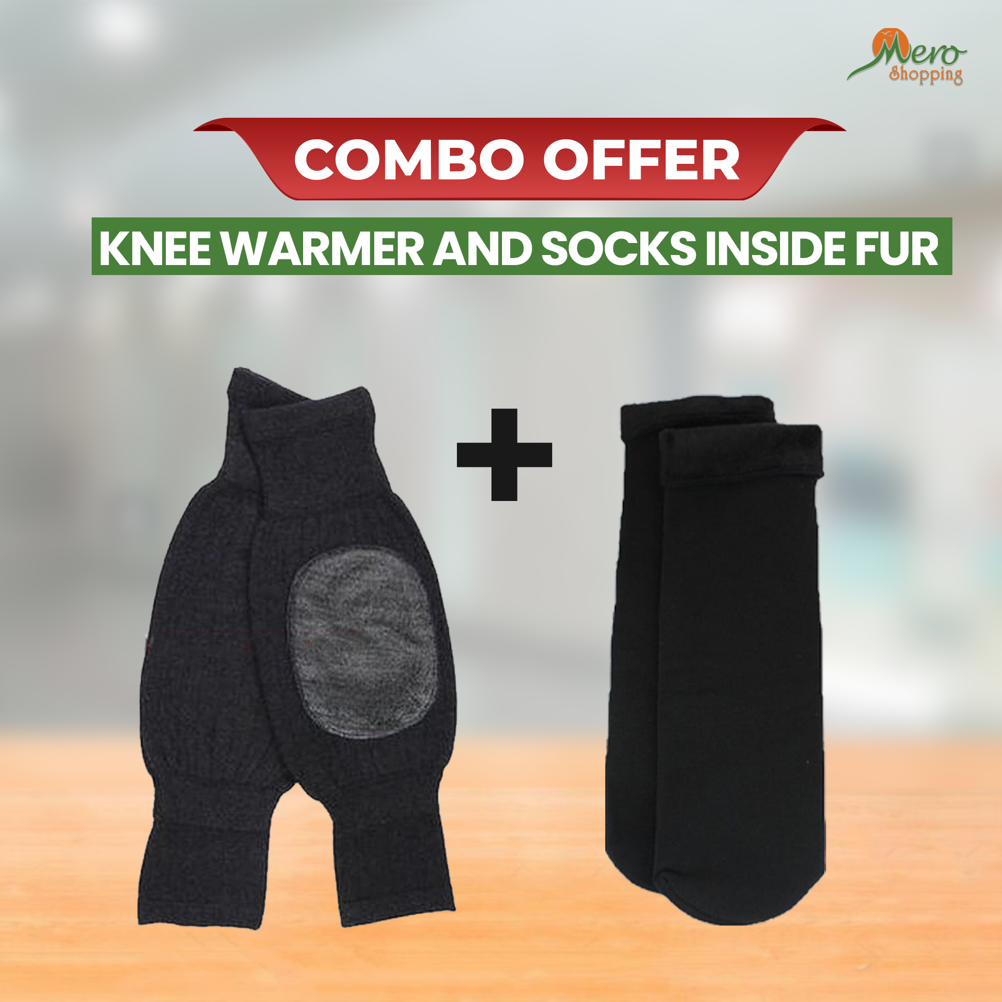 Combo Pack Knee Warmer and  Shocks Inside Fur 