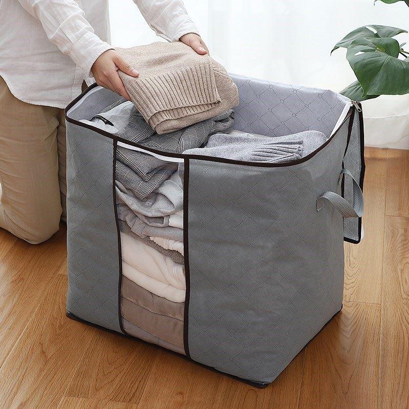 2pcs Foldable Storage Box With Handle & Lid
