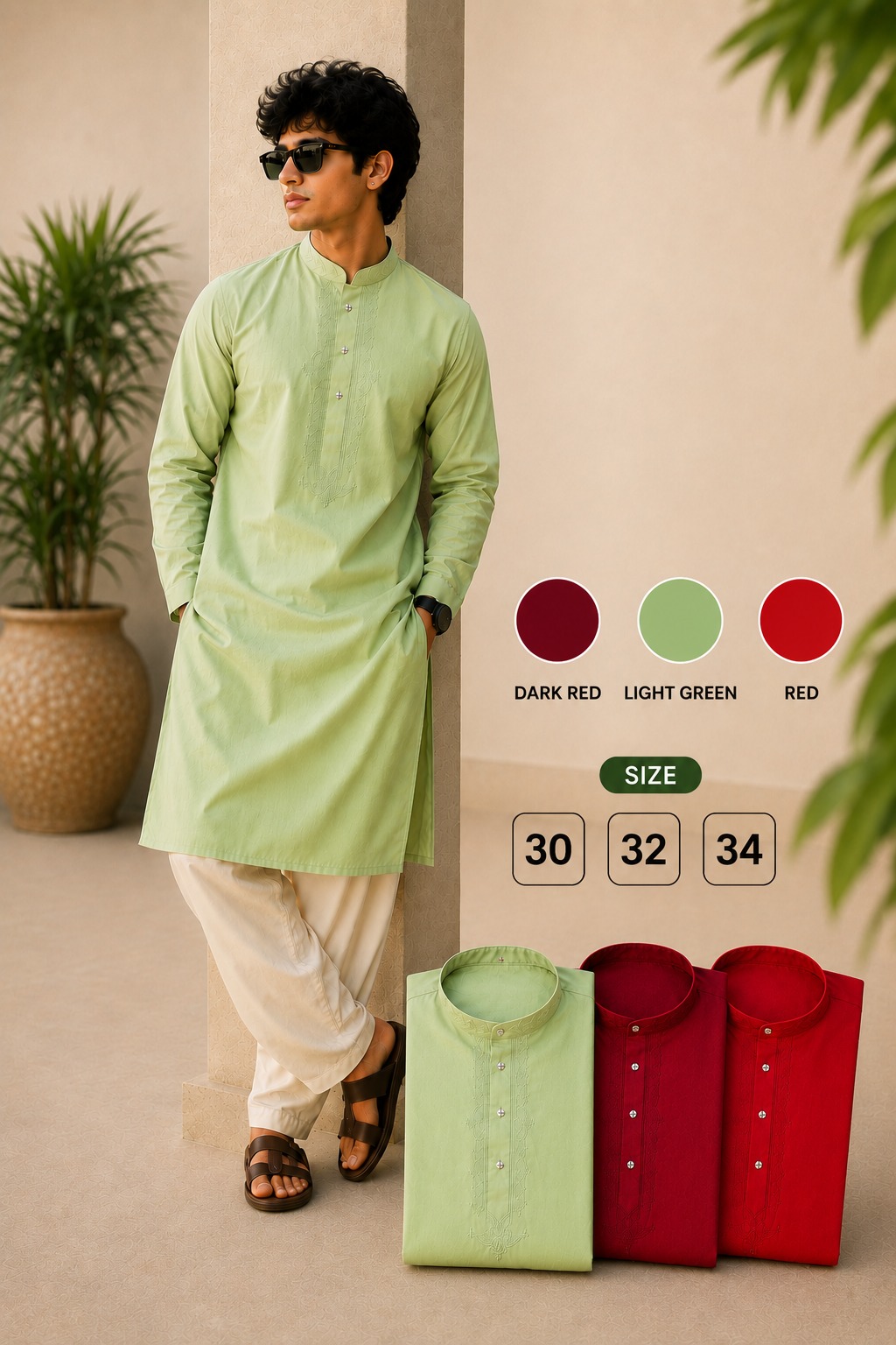 Traditional Men's Kurtha Suruwal 