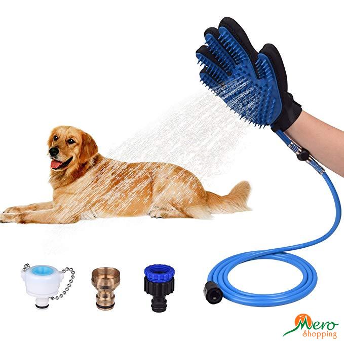 Buy Pet Shower Sprayer and Grooming Glove in Kathmandu,Nepal