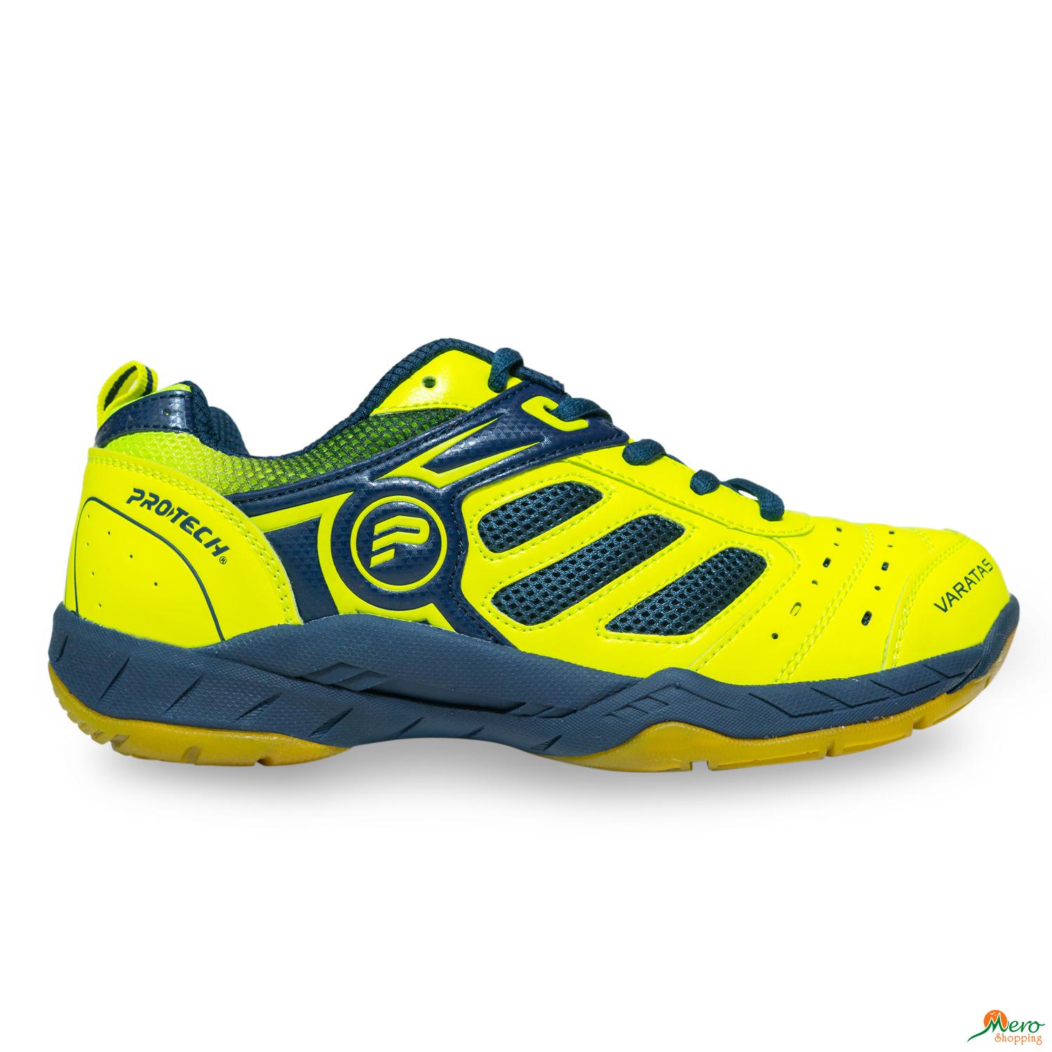 Protech varatas 4.0 Badminton Shoes (Florescent green/navy) 