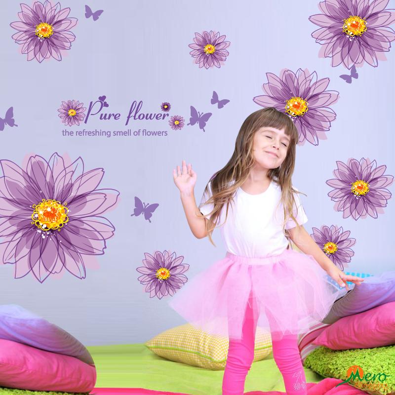 Pure Flower Wall Stickers 