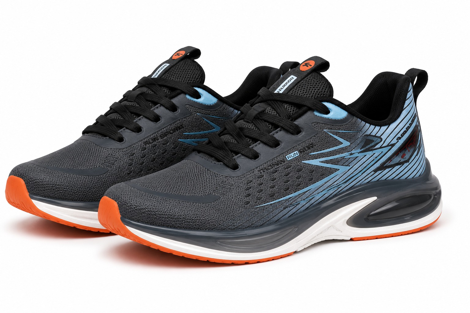 RUN Model 7177 Black Sky Running Shoes for Men 