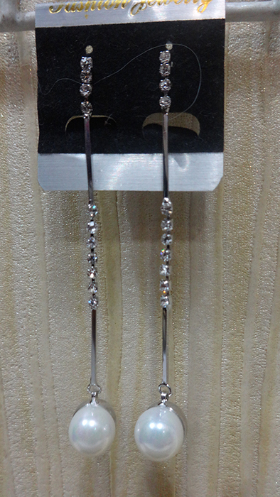 Stylish Silver Long Earring 