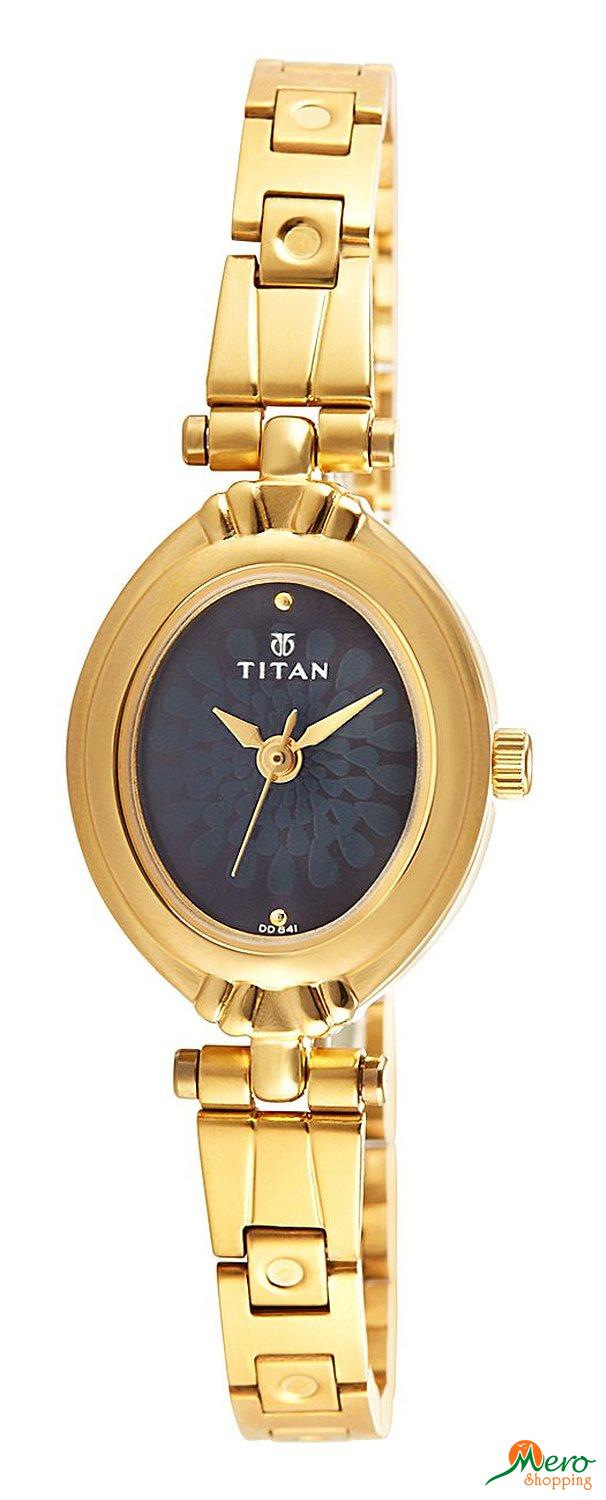 Titan Analog Black Dial Women's Watch - 2538YM02 