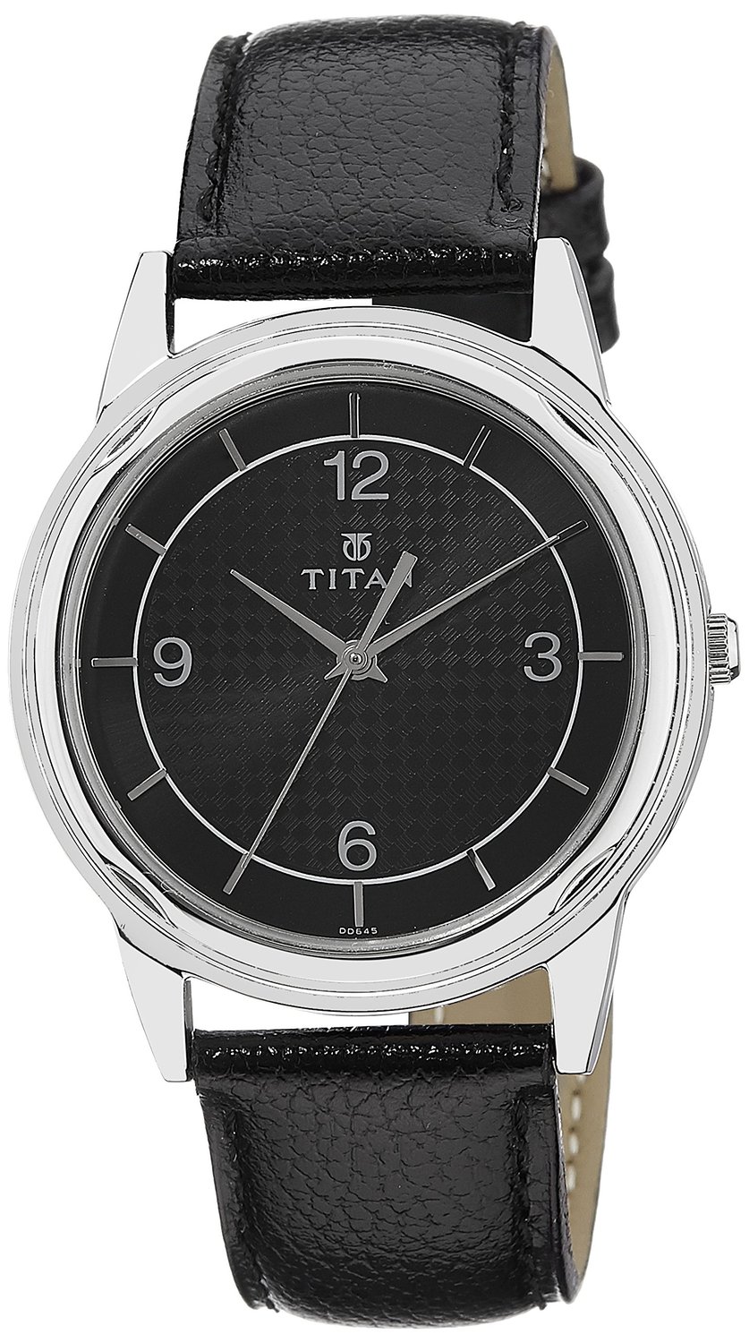 Buy Online Titan Karishma Analog Black Dial Men's Watch -1638SL01 in ...