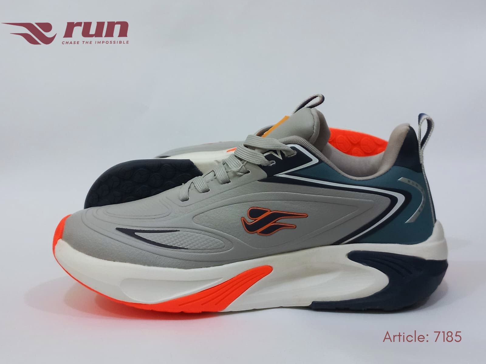 RUN Model 7185 Gray Sky Running Shoes for Men 